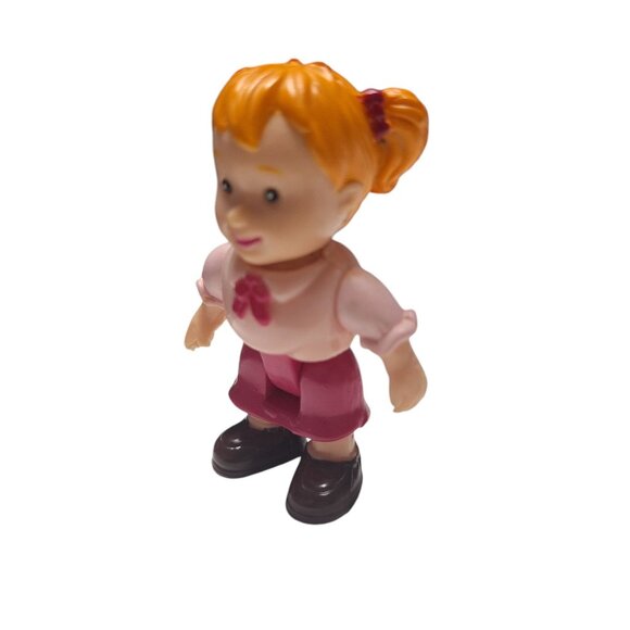 Keenway Dollhouse Figure Daughter Child Girl Redhead Short Small Pink Kid Play - Picture 2 of 5